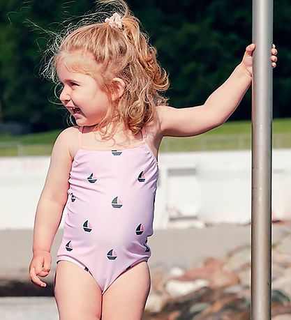 Petit Crabe Swimsuit - Barbara - UV50+ - Rose Boat