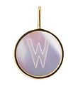 Design Letters Pendant To Necklace - W - Pearl Gold Design Letters Pendant To Necklace - W - Pearl Gold