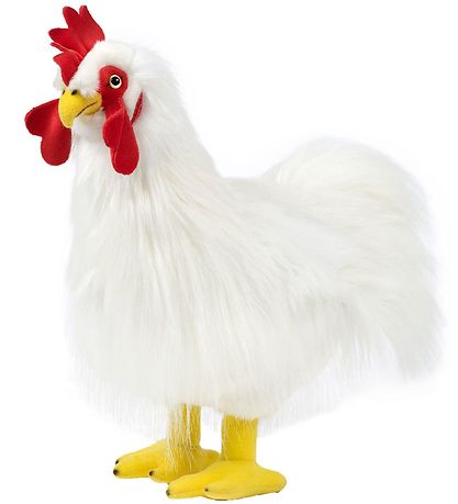 Living Nature Soft Toy - 33x28 cm - Rooster - White