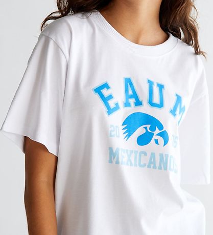 Grunt T-shirt - Pliketon - White w. Blue Print