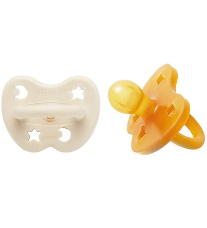 Hevea Dummies - 3-36 Mths. - 2-Pack - Natural Rubber - Milky Whi