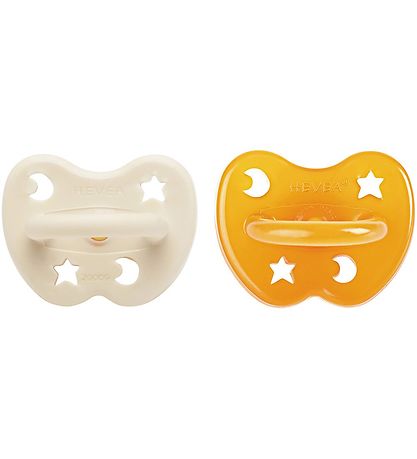 Hevea Dummies - 3-36 Mths. - 2-Pack - Natural Rubber - Milky Whi