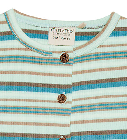 Minymo Sommerdrakt - Rib - Pastel Blue Minymo Sommerdrakt - Rib - Pastel Blue