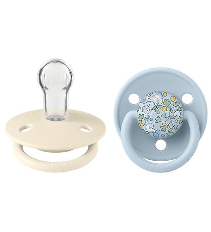 BIBS X Liberty De Lux Pacifiers - 2-Pack - Round - Eloise/Baby B BIBS X Liberty De Lux Pacifiers - 2-Pack - Round - Eloise/Baby B