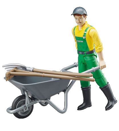 Bruder Figur - bworld - Bonde m. Tillbehör - 62610