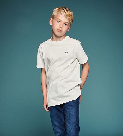 Lee T-shirt - Badge - Bright White Lee T-shirt - Badge - Bright White