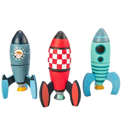 Tender Leaf Wooden Toy - Rocket set - 21 Parts Tender Leaf Wooden Toy - Rocket set - 21 Parts