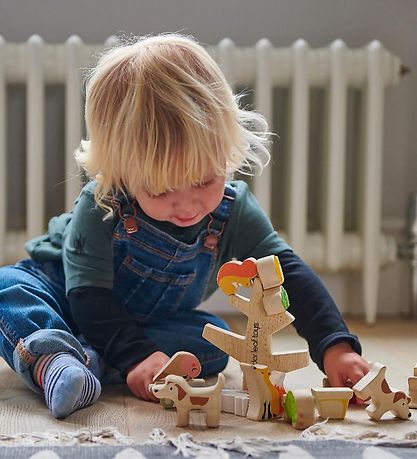 Tender Leaf Wooden Toy - Stack animals - 16 Parts - The Garden Tender Leaf Wooden Toy - Stack animals - 16 Parts - The Garden