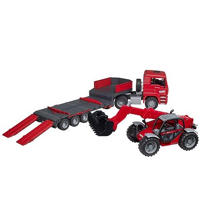 Bruder Truck - MAN TGA w. Manitou Telescopic handler - 02774