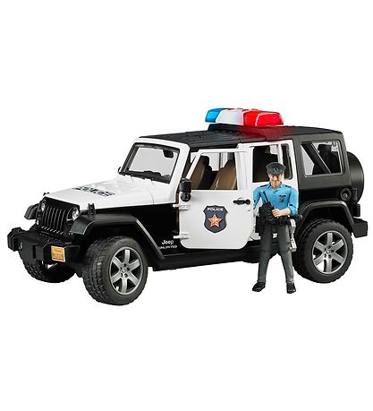 Bruder Car - Jeep Wrangler Police Car w. Police Officer - 02526 Bruder Car - Jeep Wrangler Police Car w. Police Officer - 02526