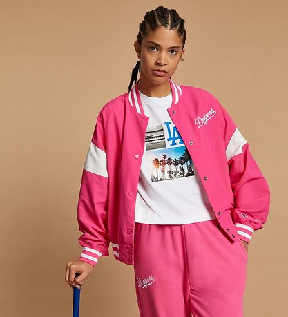 Champion Fashion Bomber Jacket - Pink w. White