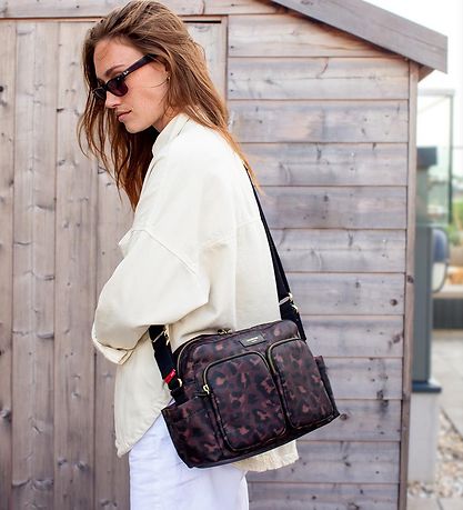 Storksak Barnevognsbag - Black/Leopard Storksak Barnevognsbag - Black/Leopard