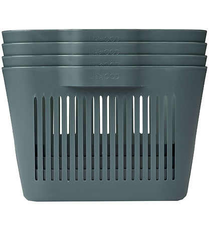 Liewood Basket - 4-Pack - Small - 30x22x14 cm - Whale Blue