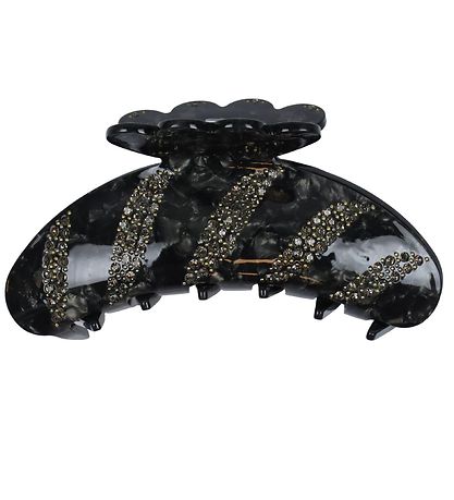 By Stær Hair Clip - Agnes - Simili - 11.5x5 cm - Charcoal grey