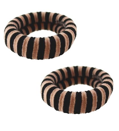 By Stær Elastische Haarband - 3-pack - Ea - Gestreept Zwart/Roze By Stær Elastische Haarband - 3-pack - Ea - Gestreept Zwart/Roze