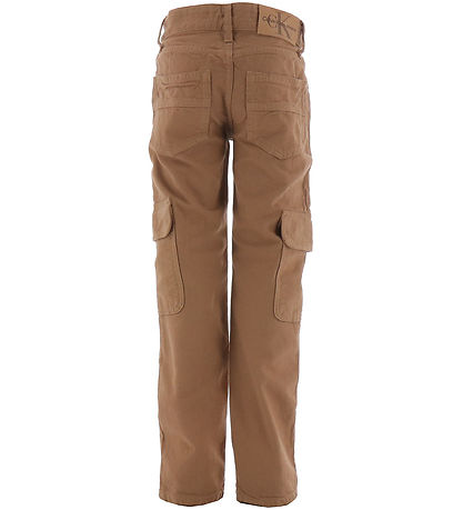 Calvin Klein Trousers - Ultilty Regular Brown Canvas - Tan