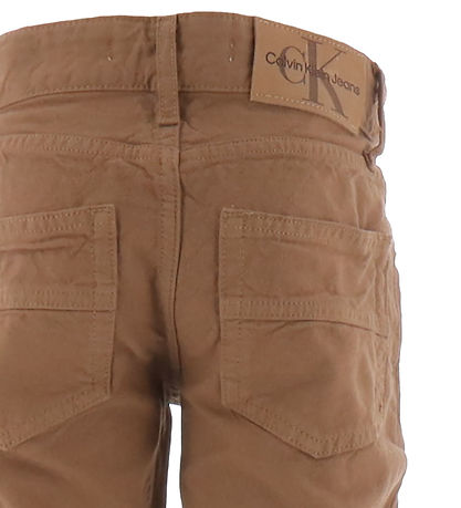 Calvin Klein Trousers - Ultilty Regular Brown Canvas - Tan