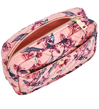 Fan Palm Toiletry Bag - Medium+ - Quilted Velvet - Flawless Rose Fan Palm Toiletry Bag - Medium+ - Quilted Velvet - Flawless Rose