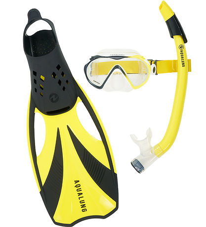 Ensemble de Snorkeling Aqua Lung - Adult - Compass - Black/Yello