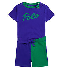 Polo Ralph Lauren T-shirt/Sweat Shorts - Classic - Blue/Green Polo Ralph Lauren T-shirt/Sweat Shorts - Classic - Blue/Green