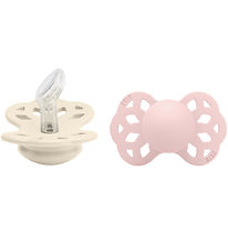 BIBS Infinity Pacifiers - 2-Pack - Size 1 - Anatomical - Ivory/B