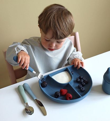 Cam Cam Plate - Silicone - 3 Rooms - Rainbow - Midnight Blue