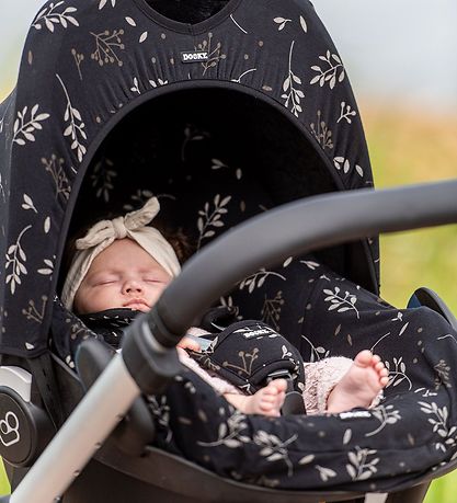 Dooky Seat cover For Car Seat - 0+ - Romantic Leaves - Black