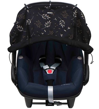 Dooky Pram Sun Shade - Universal - UV50+ - Romantic Leaves Black