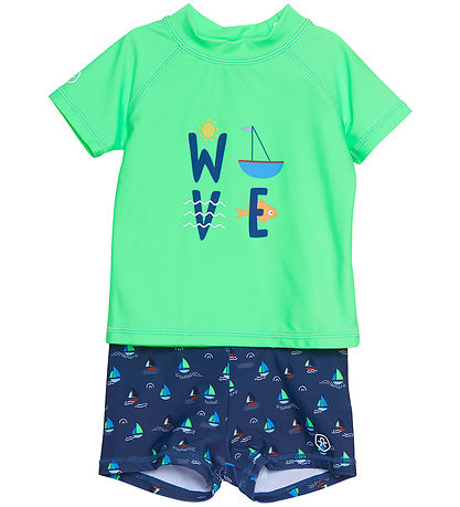 Color Kids Swim Set - Swim Top/Swim Trunks - Summer Green