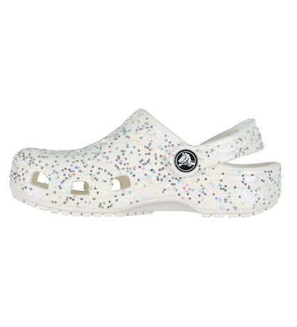 Crocs Sandals - Classic Starry Glitter Clog K - White Crocs Sandals - Classic Starry Glitter Clog K - White