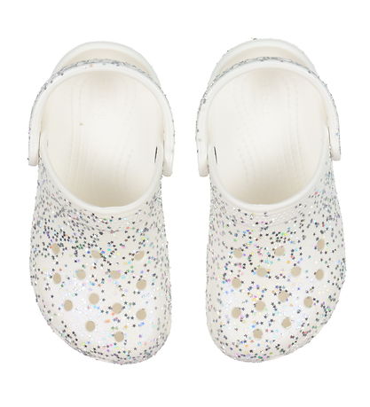 Crocs Sandals - Classic Starry Glitter Clog K - White