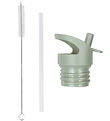 A Little Lovely Company Water Bottle Set - Lid, Straws & Brush
