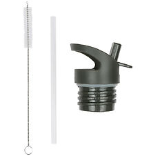 A Little Lovely Company Water Bottle Set - Lid/Straws/Brush