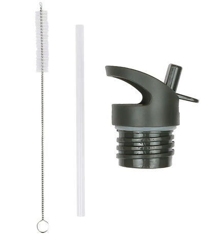 A Little Lovely Company Water Bottle Set - Lid/Straws/Brush