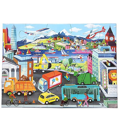 Eeboo Puzzlespiel - 20 Teile - 28x38 cm - Transportmittel