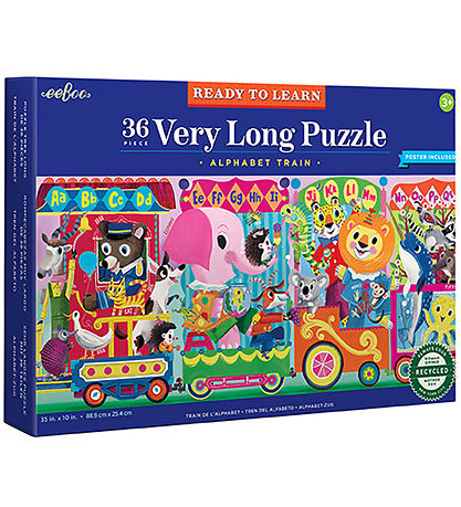 Puzzle Eeboo - 36 Briques - 88,9x25,4 cm - Le Long Alphabet- Puzzle Eeboo - 36 Briques - 88,9x25,4 cm - Le Long Alphabet-