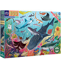 Puzzle Eeboo - 100 Briques - 45,7x68,5 cm - Requins dans les pro Puzzle Eeboo - 100 Briques - 45,7x68,5 cm - Requins dans les pro