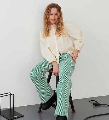 Sofie Schnoor Meisjes Jeans - Gestreept - Green Sofie Schnoor Meisjes Jeans - Gestreept - Green