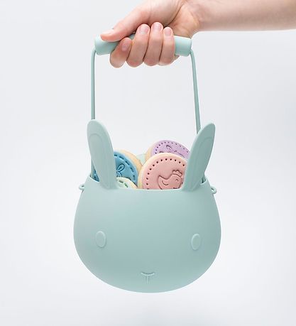 We Might Be Tiny Bucket - Bunny Basketball - Turquoise