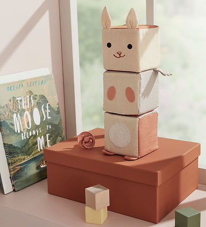 Kids Concept Soft Toys - 3 pcs - 9x9 cm - Play Cubes Textile