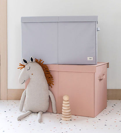 3 Sprouts Storage Box w. Lid - 63 x 38 x 39 cm - Light Grey