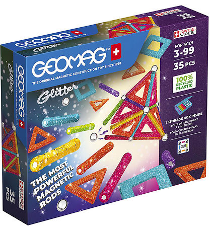 Geomag Magnet set - Glitter Panels Recycled - 35 Parts