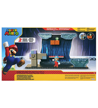 Super Mario Play Set - Underground Playset - 9 Parts