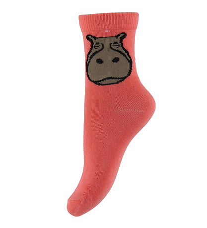 DYR-Cph Socken - DYRGalop - Rosa Nilpferd