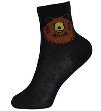 DYR-Cph Socks - ANIMAL Gallop - Black Brown Bear DYR-Cph Socks - ANIMAL Gallop - Black Brown Bear