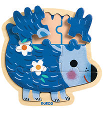 Djeco Puzzel - 9 Bakstenen - Hout - Egel Djeco Puzzel - 9 Bakstenen - Hout - Egel