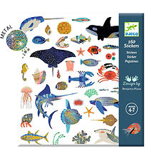 Djeco Stickers - Metallic - 160 st. - De zee Djeco Stickers - Metallic - 160 st. - De zee