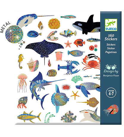 Djeco Stickers - Metallic - 160 st. - Das Meer