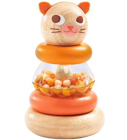 Djeco Stacking Blocks - Wood - Cat Djeco Stacking Blocks - Wood - Cat