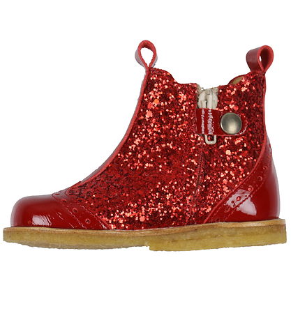 Angulus Boots - Chelsea - Red w. Glitter